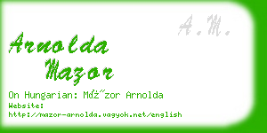 arnolda mazor business card